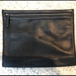 Shinola Zip Pouch Soft Large - black leather